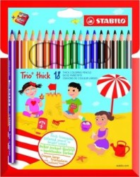 Stabilo Trio Thick 18'li+Kalemtıraş Hartung - Stabilo