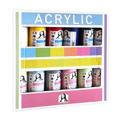 Südor Monalisa Akrilik Boya Seti 12 Renk x 70 ml. (Chalk+Normal) - Südor