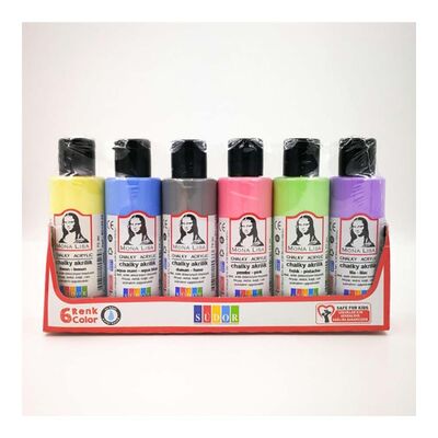 Südor Monalisa Chalky Akrilik Boya Seti 6 renk x 70ml - 1