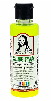 Südor Monalisa Fosforlu Sarı Slime Sıvı Yapıştırıcı 70 ml - 1