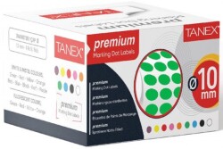 Tanex 10mm Yeşil Nokta Etiketi 5000’li (Tekli Kutu) - Tanex