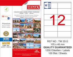 Tanex - Tanex Laser Etiket 105x46mm