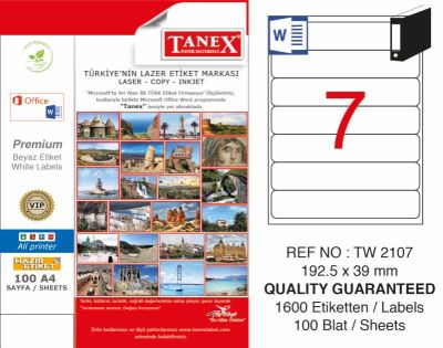 Tanex Laser Etiket 192.5x39mm - 1
