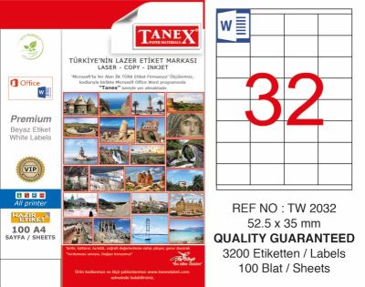 Tanex Laser Etiket 52.5x35mm - 1