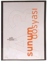 Umix Önden Cepli Sunum Dosyası A3 20'li Siyah - Umix