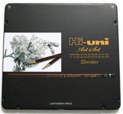 Uni-ball Hi-Uni Ahşap Kalem Sanat Set 10B - 10H / 22li Set - Uni-Ball