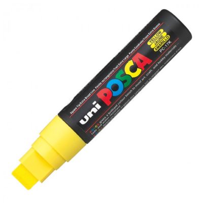 Uni PC-17K Posca Renkli Poster Markörü (15 mm) Sarı - 1
