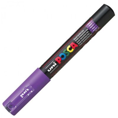 Uni PC-1M Posca Renkli Poster Markörü (0.7 mm) Mor - 1