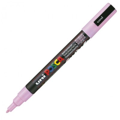 Uni PC-3M Posca Renkli Poster Markörü (0.9-1.3 mm) Açık Pembe - 1