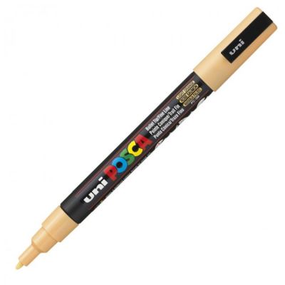 Uni PC-3M Posca Renkli Poster Markörü (0.9-1.3 mm) Açık Turuncu - 1