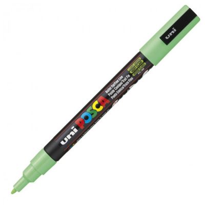 Uni PC-3M Posca Renkli Poster Markörü (0.9-1.3 mm) Açık Yeşil - 1