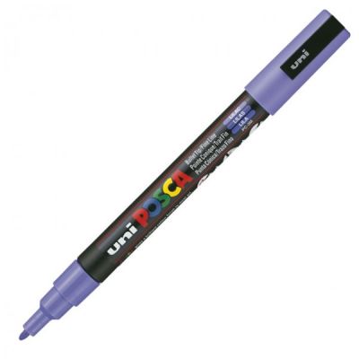 Uni PC-3M Posca Renkli Poster Markörü (0.9-1.3 mm) Lila - 1