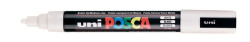 Uni PC-5M Posca Renkli Poster Markörü (1.8-2.5 mm) Beyaz - Uni-Ball