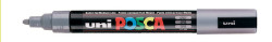 Uni PC-5M Posca Renkli Poster Markörü (1.8-2.5 mm) Gri - Uni-Ball