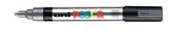 Uni PC-5M Posca Renkli Poster Markörü (1.8-2.5 mm) Gümüş - Uni-Ball