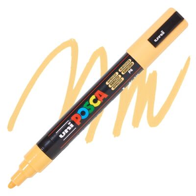 Uni PC-5M Posca Renkli Poster Markörü (1.8-2.5 mm) Kayısı - 1