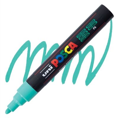 Uni PC-5M Posca Renkli Poster Markörü (1.8-2.5 mm) Su Yeşili - 1