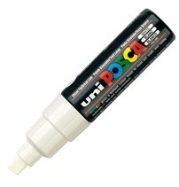 Uni Posca PC-8K Renkli Poster Markörü (0.8 mm) Beyaz - Uni-Ball