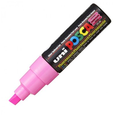 Uni Posca PC-8K Renkli Poster Markörü (0.8 mm) Floresan Pembe - 1