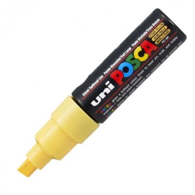 Uni Posca PC-8K Renkli Poster Markörü (0.8 mm) Saman Sarısı - 1