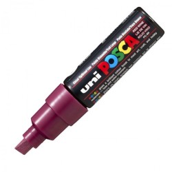 Uni-Ball - Uni Posca PC-8K Renkli Poster Markörü (0.8 mm) Şarap Kırmızısı