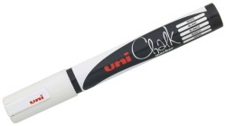 Uni-Ball - Uni PWE-5M Chalk Su Bazlı Siyah Tahta Markörü (1.8-2.5mm) Beyaz