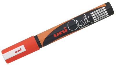 Uni PWE-5M Chalk Su Bazlı Siyah Tahta Markörü (1.8-2.5mm) F.Turuncu - 1