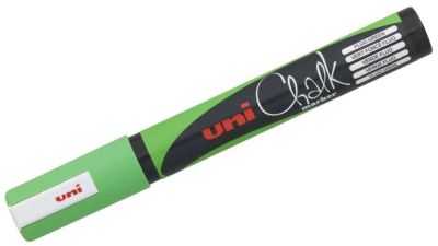 Uni PWE-5M Chalk Su Bazlı Siyah Tahta Markörü (1.8-2.5mm) F.Yeşil - 1