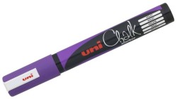 Uni-Ball - Uni PWE-5M Chalk Su Bazlı Siyah Tahta Markörü (1.8-2.5mm) Mor