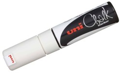 Uni-Ball - Uni PWE-8K Chalk Su Bazlı Siyah Tahta Markörü (8.0mm) Beyaz