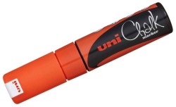 Uni-Ball - Uni PWE-8K Chalk Su Bazlı Siyah Tahta Markörü (8.0mm) F.Turuncu