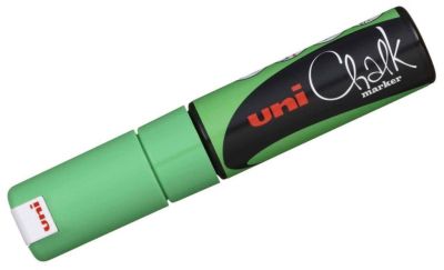 Uni PWE-8K Chalk Su Bazlı Siyah Tahta Markörü (8.0mm) F.Yeşil - 1