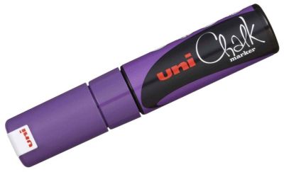 Uni PWE-8K Chalk Su Bazlı Siyah Tahta Markörü (8.0mm) Mor - 1