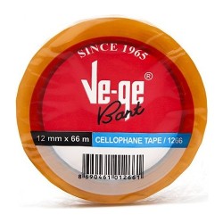 Ve-ge Selofan Şeffaf Bant 12mmx66m - Ve-ge