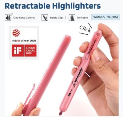 Wrıtech W-805S Basmalı Fosforlu Kalem Pastel Açık Yeşil - 3