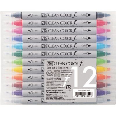 Zig Clean Color F Çift Uçlu Marker Kalem 12'li - 1